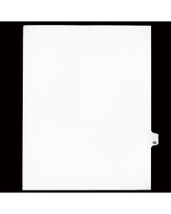 SW Index Tab Dividers White 25th Cut #68