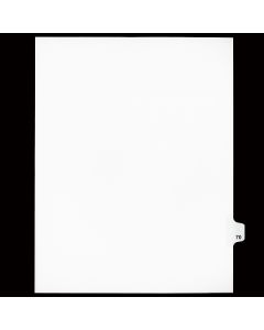 SW Index Tab Dividers White 25th Cut #70