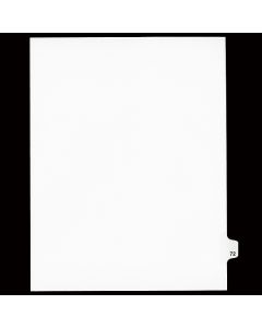 SW Index Tab Dividers White 25th Cut #72