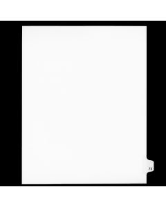 SW Index Tab Dividers White 25th Cut #73