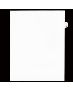 SW Index Tab Dividers White 25th Cut #80