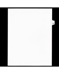 SW Index Tab Dividers White 25th Cut #81