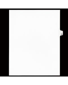 SW Index Tab Dividers White 25th Cut #84