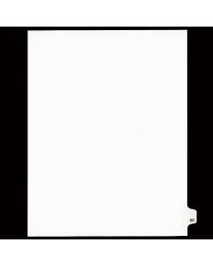 SW Index Tab Dividers White 25th Cut #99