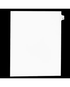 SW Index Tab Dividers White 25th Cut "B"