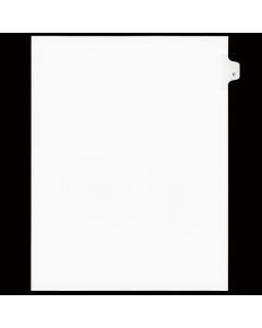 SW Index Tab Dividers White 25th Cut "C"