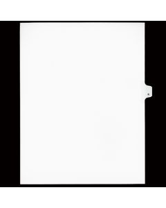 SW Index Tab Dividers White 25th Cut "K"