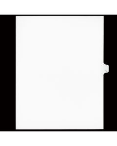 SW Index Tab Dividers White 25th Cut "L"