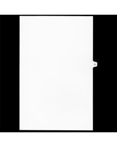 SW Index Tab Dividers White 25th Cut #11 Legal