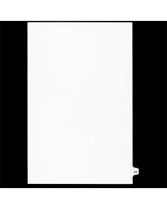 SW Index Tab Dividers White 25th Cut #24 Legal
