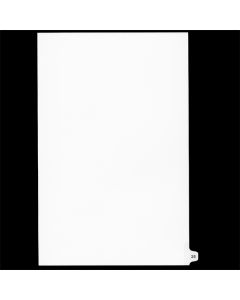 SW Index Tab Dividers White 25th Cut #25 Legal