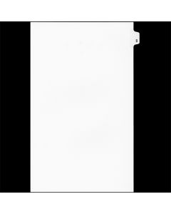 Sw White Tab Dividers 25th Cut "B" Legal