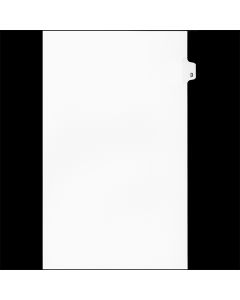 Sw White Tab Dividers 25th Cut "D" Legal