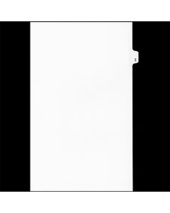 Sw White Tab Dividers 25th Cut "E" Legal