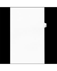Sw White Tab Dividers 25th Cut "H" Legal