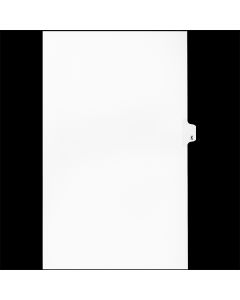 Sw White Tab Dividers 25th Cut "K" Legal