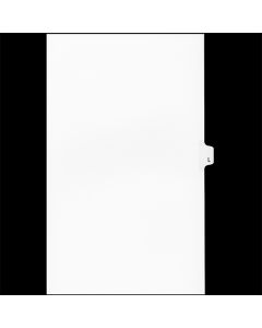 Sw White Tab Dividers 25th Cut "L" Legal