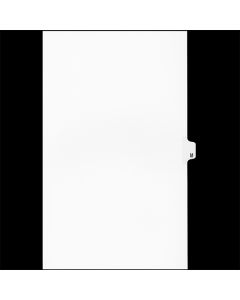 Sw White Tab Dividers 25th Cut "M" Legal