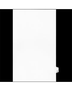 Sw White Tab Dividers 25th Cut "U" Legal