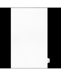 Sw White Tab Dividers 25th Cut "V" Legal