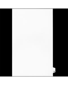 Sw White Tab Dividers 25th Cut "W" Legal