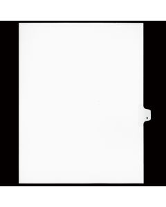 SW Index Tab Dividers White 25th Cut "N"
