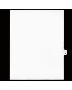SW Index Tab Dividers White 25th Cut "O"
