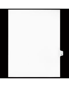 SW Index Tab Dividers White 25th Cut "P"