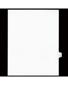 SW Index Tab Dividers White 25th Cut "Q"