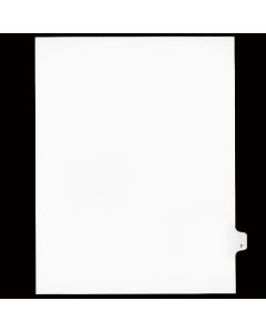 SW Index Tab Dividers White 25th Cut "T"