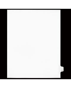 SW Index Tab Dividers White 25th Cut "V"
