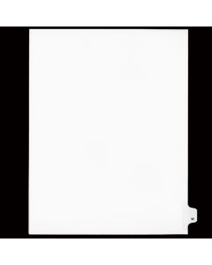 SW Index Tab Dividers White 25th Cut "W"