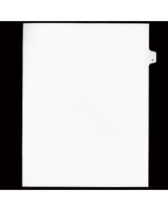 SW Index Tab Dividers White 26th cut "E"