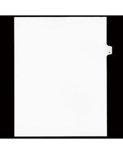 SW Index Tab Dividers White 26th cut "G"