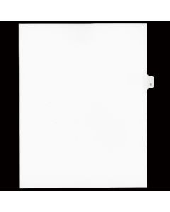 SW Index Tab Dividers White 26th cut "I"