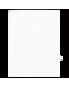 SW Index Tab Dividers White 26th Cut "R"