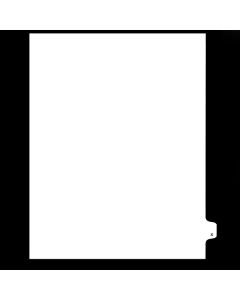 SW Index Tab Dividers White 26th Cut "X"