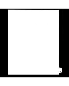 SW Index Tab Dividers White 26th Cut "Z"