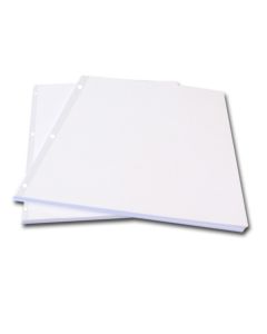 24LB White Stock Reinforced Edge w/3 holes 11x8 1/2