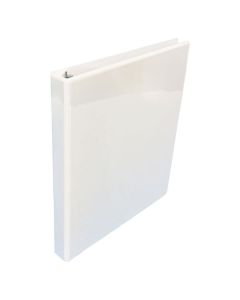 1/2" Round Ring White Showcase Clear View Binder