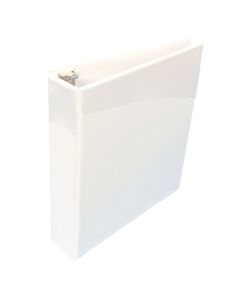 2" Round Ring White Showcase Clear View Binder