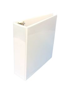 3" Slant D Ring White Deluxe Clear View Binders