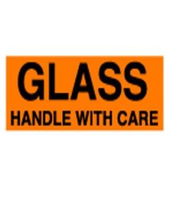 Étiquettes "Glass - Handle with care" 2 po x 5 po