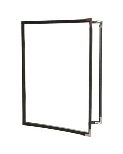 ValueMenu Double Panel Black Trim Silver Corner 14x8.5