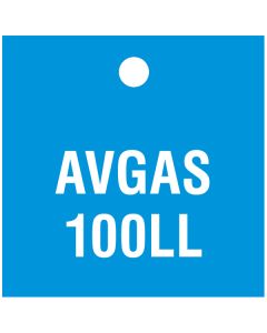 Small "AVGAS 100LL" CPPI Fuel Tag 2.5"x2.5"
