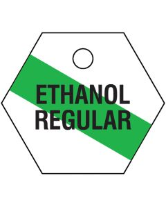 Small "ETHANOL REGULAR" CPPI Fuel Tag 2.5"x2.5"