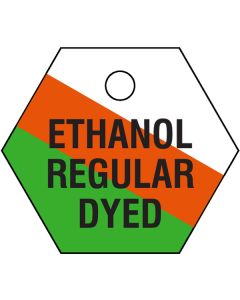 Small "ETHANOL REGULAR DYED" CPPI Fuel Tag 2.5x2.5