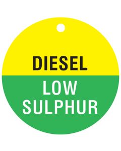 Large "DIESEL LOW SULPHUR" CPPI Fuel Tag 4"x4"