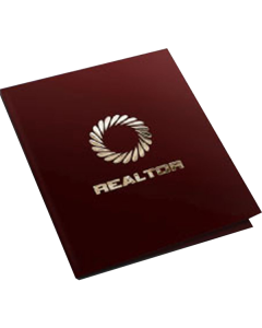 14pt Raised Foil Stamping Twin Pocket Folder 4/0