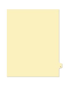 Alberta Manila Litigation Tab Dividers "W" 26th cut